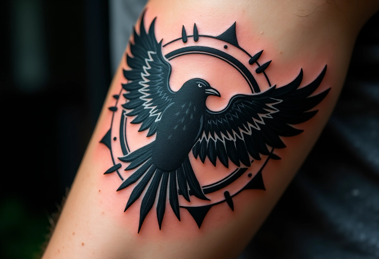 tatouage corbeau